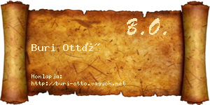 Buri Ottó névjegykártya